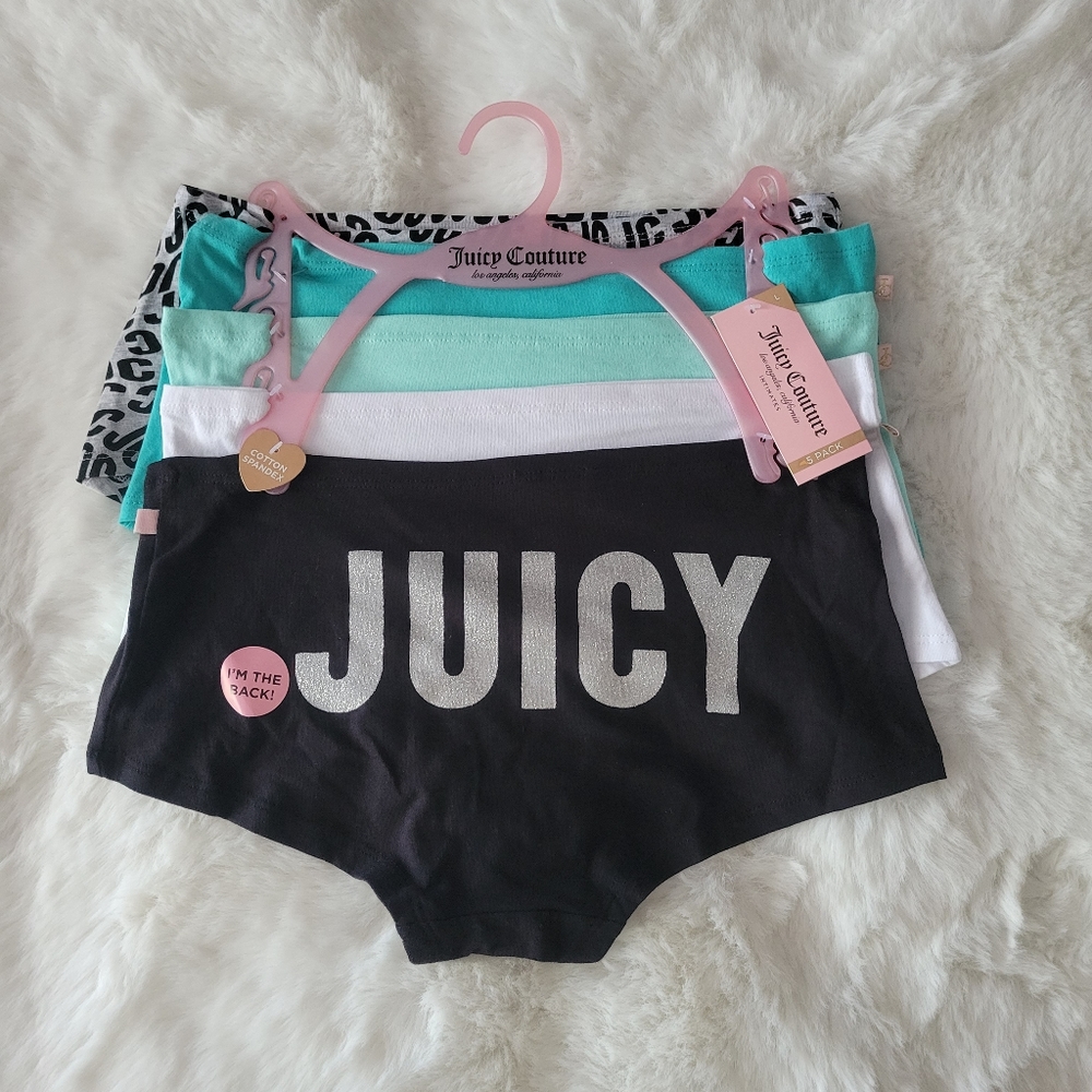 🩵JUICY COUTURE BRAND NEW 5-PACK BOYSHORTS SIZE L